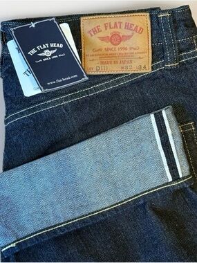 The Flat Head FN-D111 32x34 Left Hand Japanese Selvedge Zimbabwe Jeans Indigo